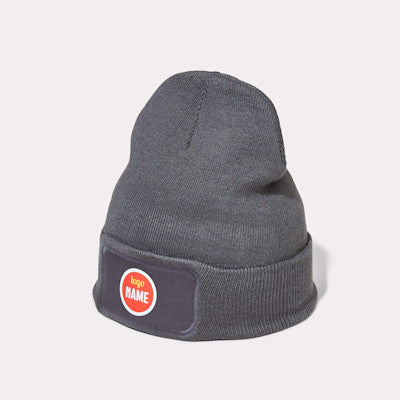 Gebreide mutsen met patch gerecycled