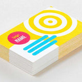 Gehamerd papier visitekaartjes