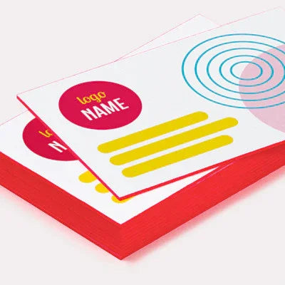 Letterpress en kleur op snede visitekaartjes