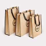 Non-woven shoppers met bruin kraft
