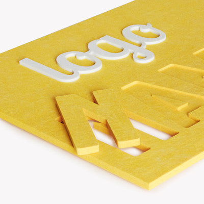 PET-vilt letters