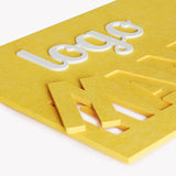 PET-vilt letters