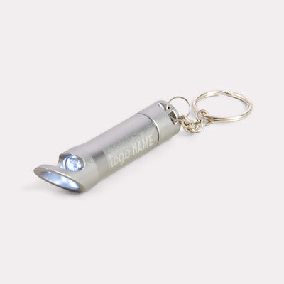 Sleutelhangers met zaklamp en flessenopener