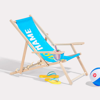 Strandstoelen met bekerhouder